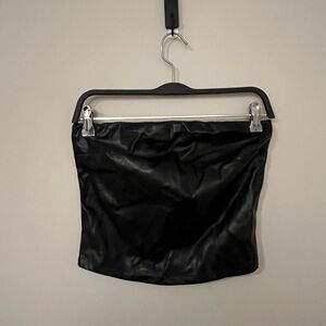 Black Leather Tube Top